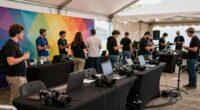 festival media area setup