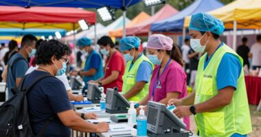 festival medical station setup