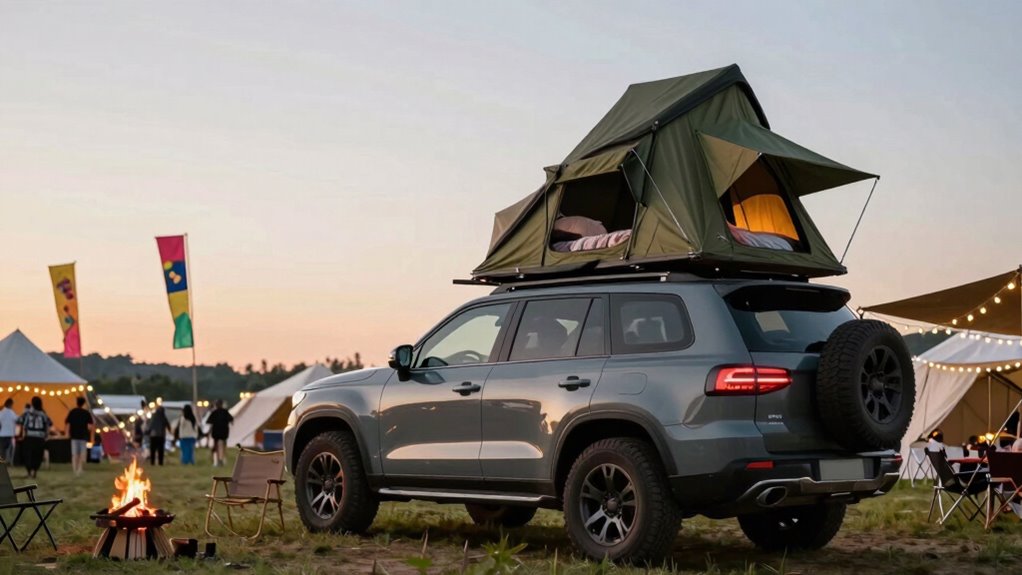 festival ready rooftop camping