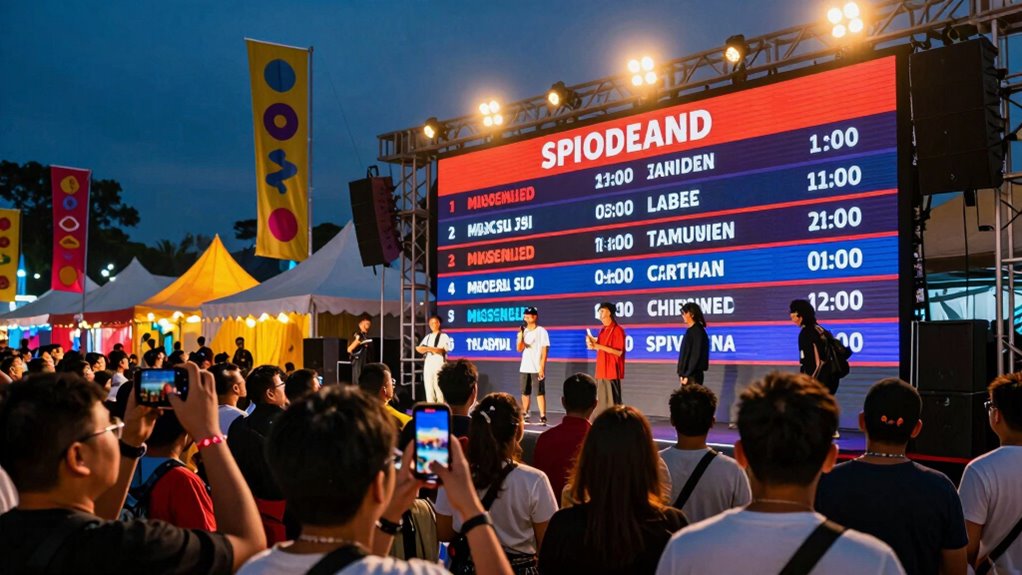 festival schedule updates