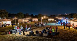 festival teams prepare overnight