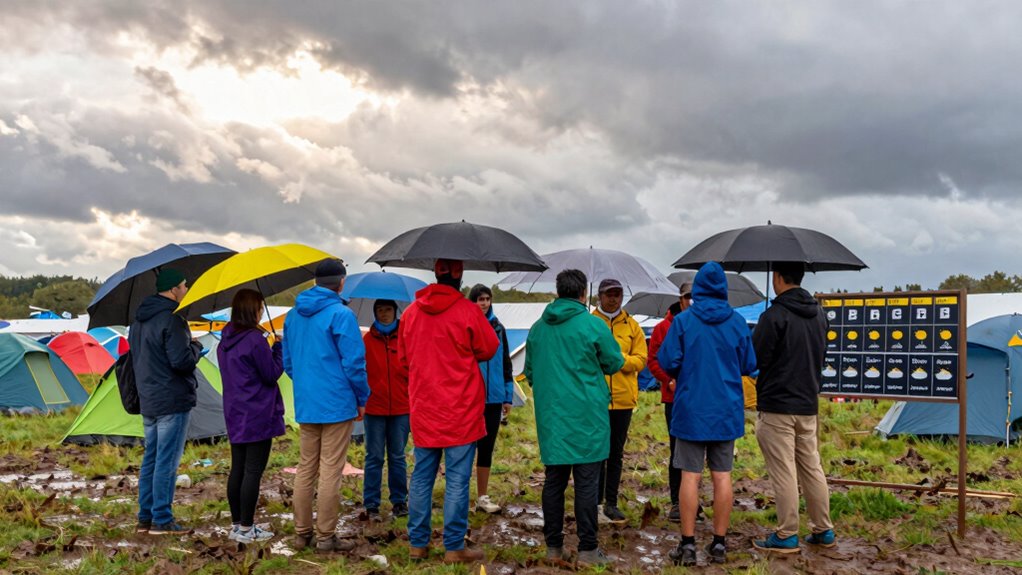 festival weather impacts camping