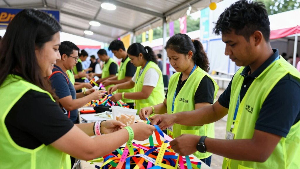 festival wristband logistics