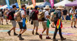 getting ready for festival walking