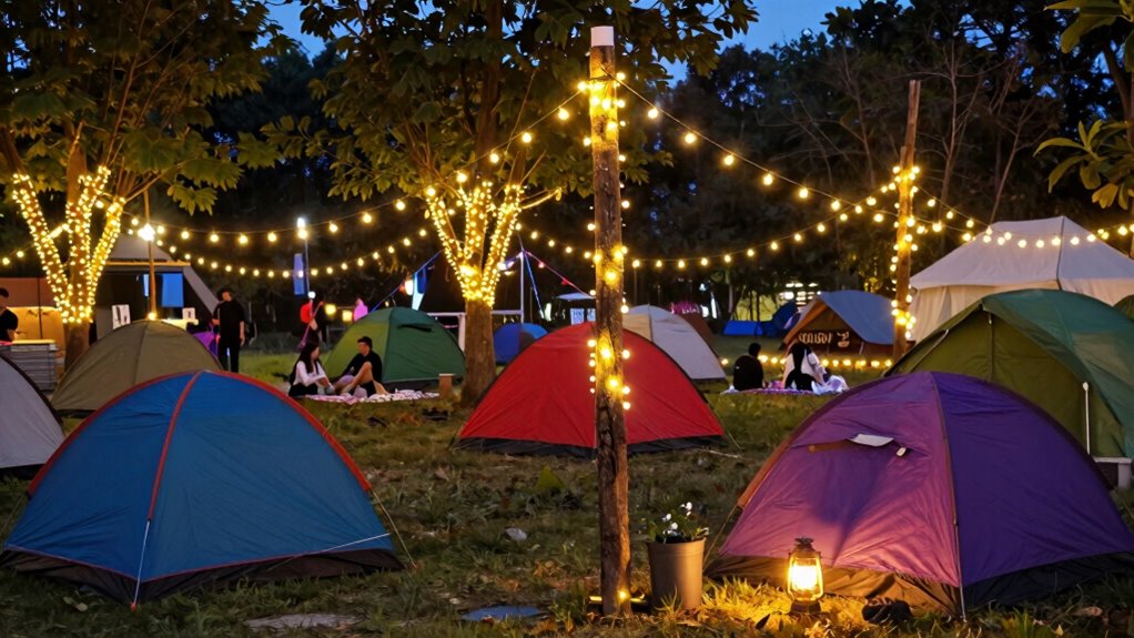 magical eco friendly campsite lighting
