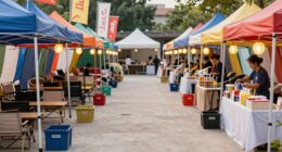 maintain tidy festival campsite
