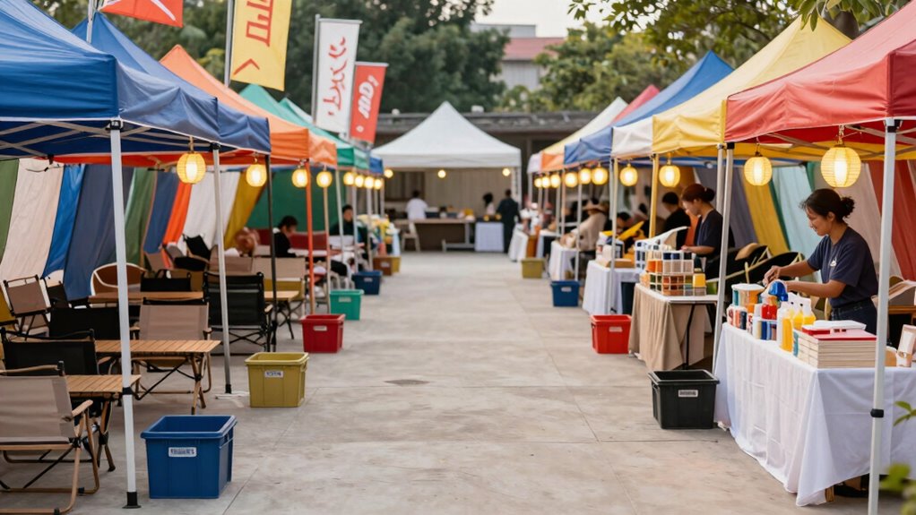 maintain tidy festival campsite