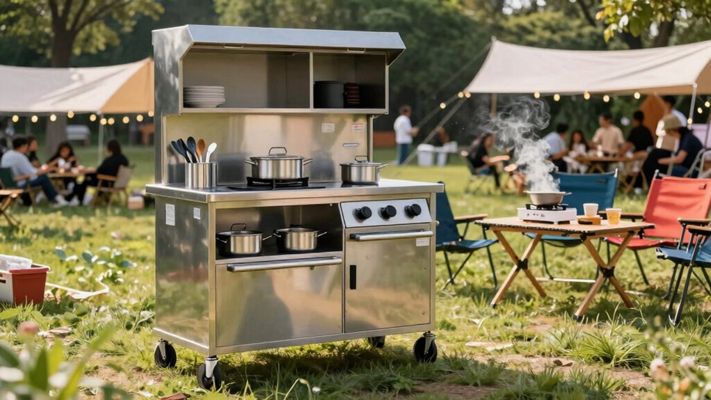 mobile festival cooking setups