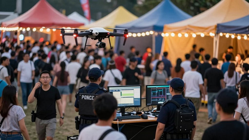 monitoring festival crowds secretly