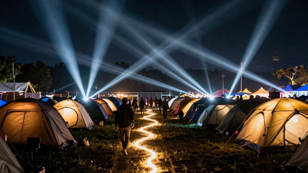 motion activated festival campsite safety