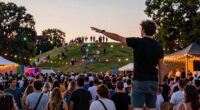 optimal festival crowd positioning