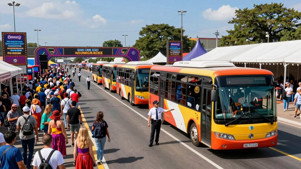 organized festival transportation zones
