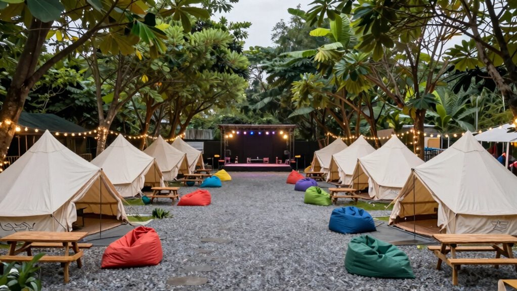 organized safe festival camping