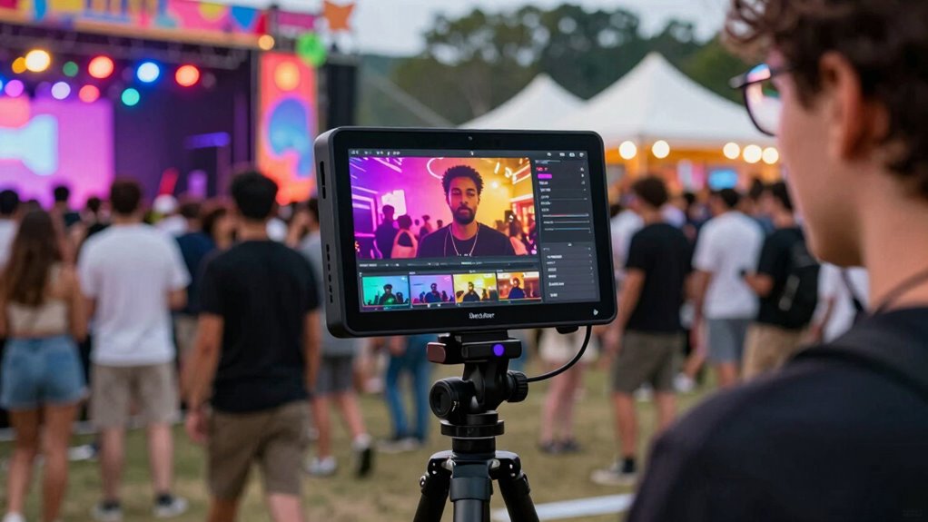 portable monitors enhance festival production