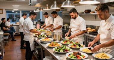 providing food for staff