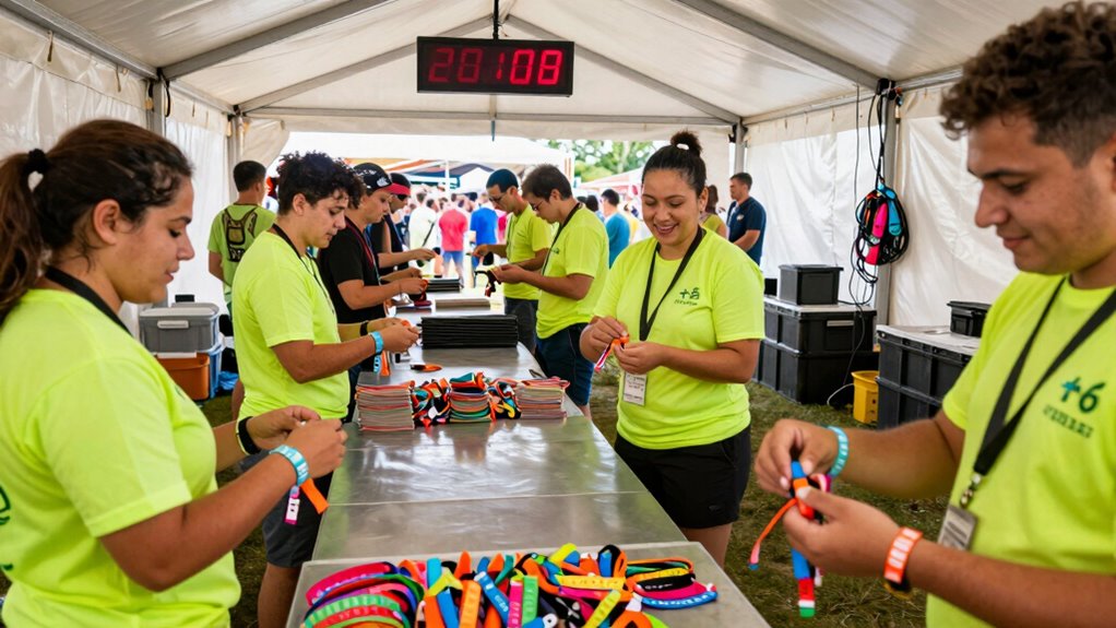 secure festival wristband distribution