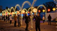 setting up festival lighting