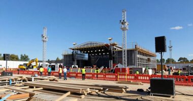 stage construction and setup