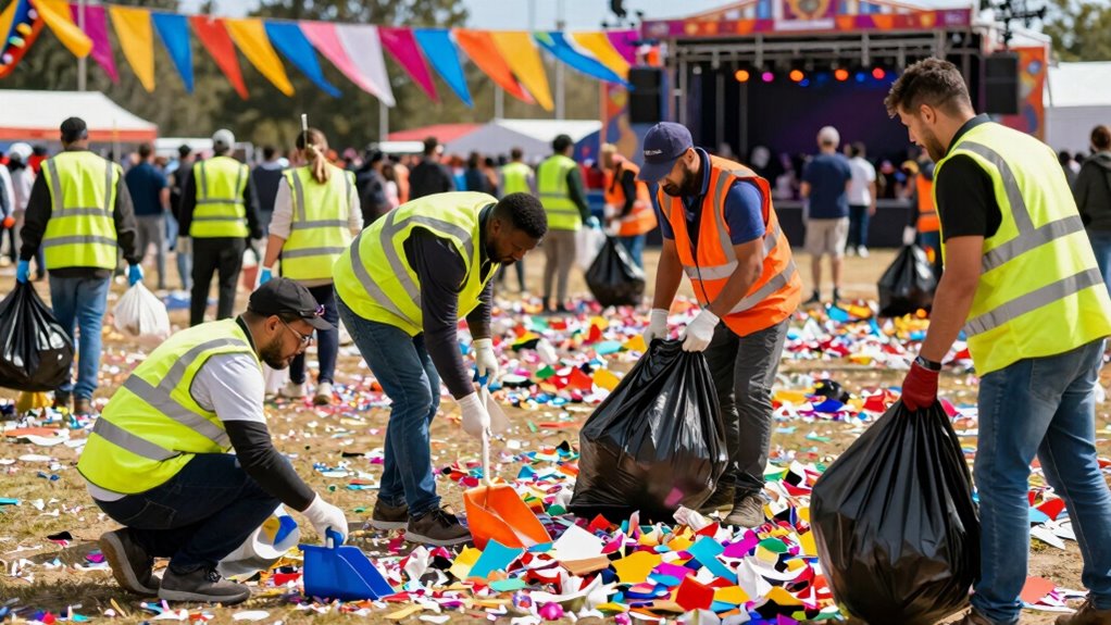 team efforts during cleanup