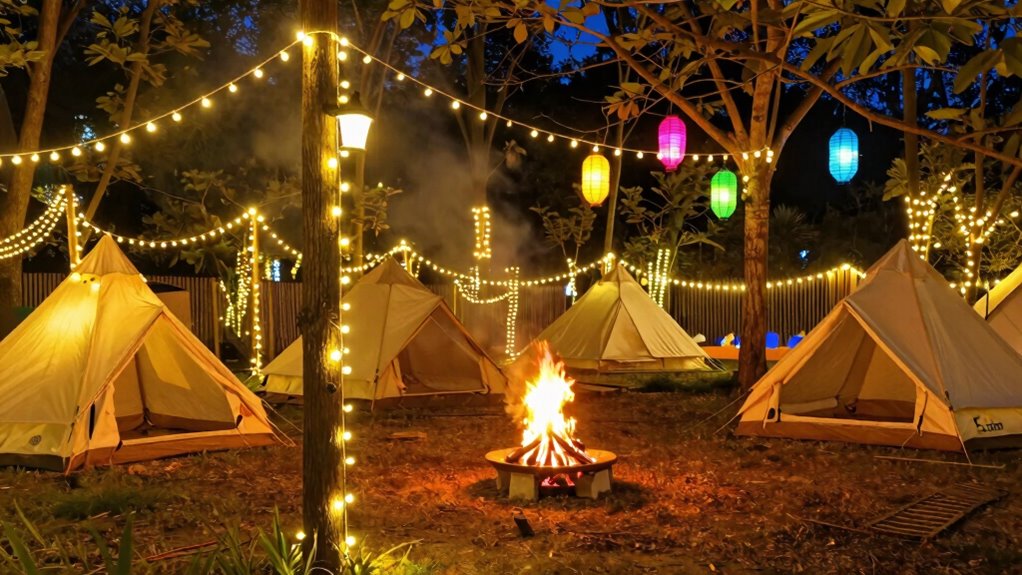 vibrant weatherproof festival lighting