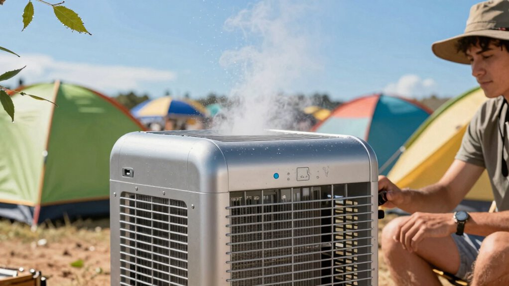 water efficient portable evaporative cooler