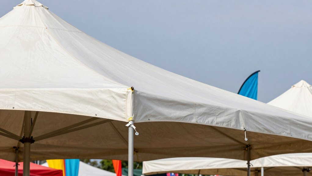 wind resistant outdoor canopy setup