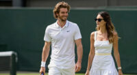 Andrew Garfield Sports Long Hair for Wimbledon Date with Girlfriend Monica Barbaro
