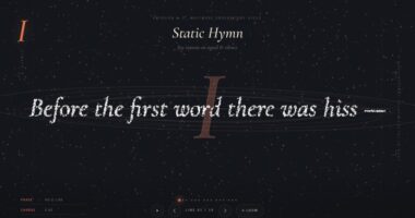 Verse Engine — poems made of particles (FABLE/175)
